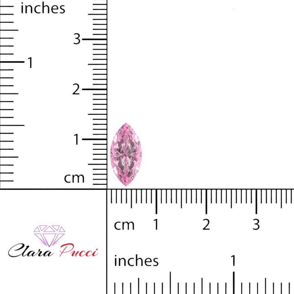 0.5 to 2.5 ct Marquise Cut Simulated Pink October Birthstone