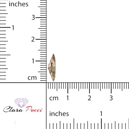 0.5 to 2.5 ct Marquise Cut Simulated Brown Champagne November Birthstone