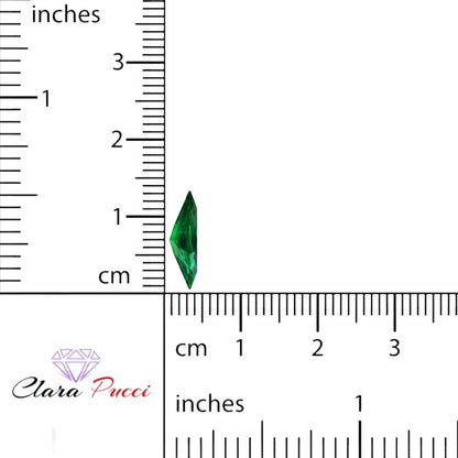 0.5 to 2.5 ct Marquise Cut Simulated Green Emerald May Birthstone