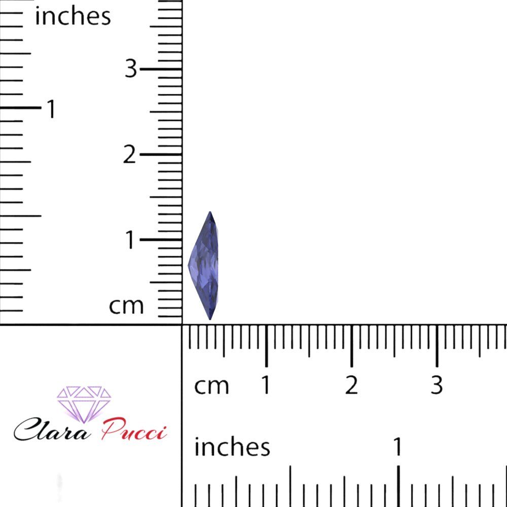 0.5 to 2.5 ct Marquise Cut Simulated Blue Tanzanite September Birthstone