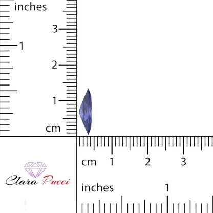 0.5 to 2.5 ct Marquise Cut Simulated Blue Tanzanite September Birthstone