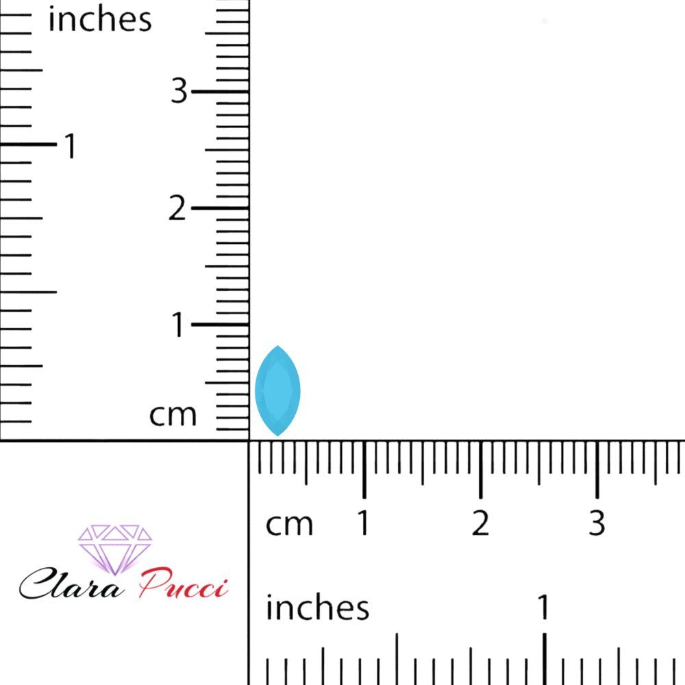 0.5 to 2.5 ct Marquise Cut Simulated Blue Turquoise December Birthstone