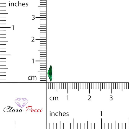 0.5 to 2.5 ct Marquise Cut Simulated Green Emerald May Birthstone