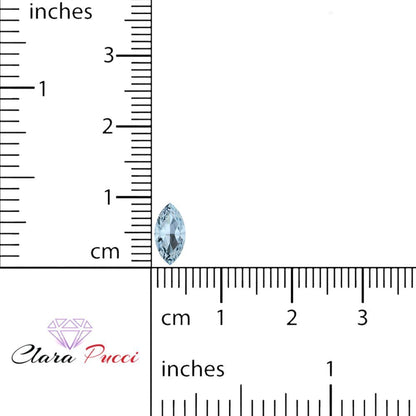 0.5 to 2.5 ct Marquise Cut Simulated Blue Aquamarine March Birthstone