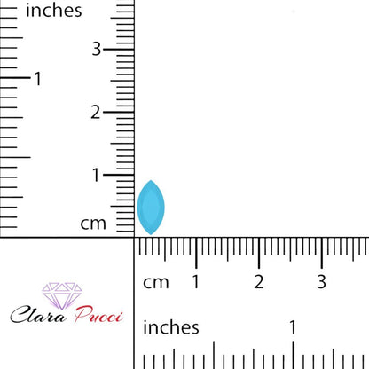 0.5 to 2.5 ct Marquise Cut Simulated Blue Turquoise December Birthstone