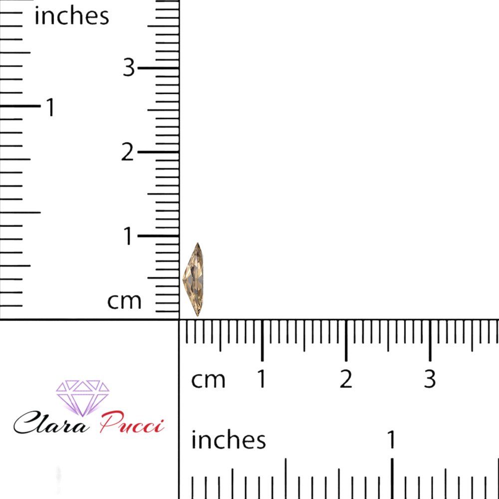 0.5 to 2.5 ct Marquise Cut Simulated Brown Champagne November Birthstone