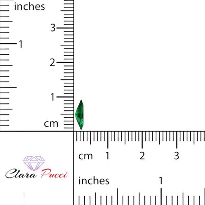 0.5 to 2.5 ct Marquise Cut Simulated Green Emerald May Birthstone