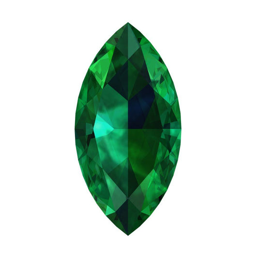 0.5 to 2.5 ct Marquise Cut Simulated Green Emerald May Birthstone