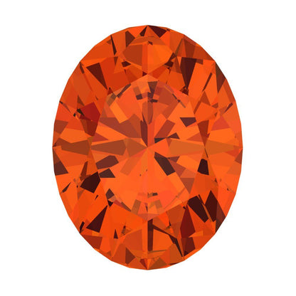 1 to 3 ct Oval Cut VVS1 Simulated Red January Birthstone