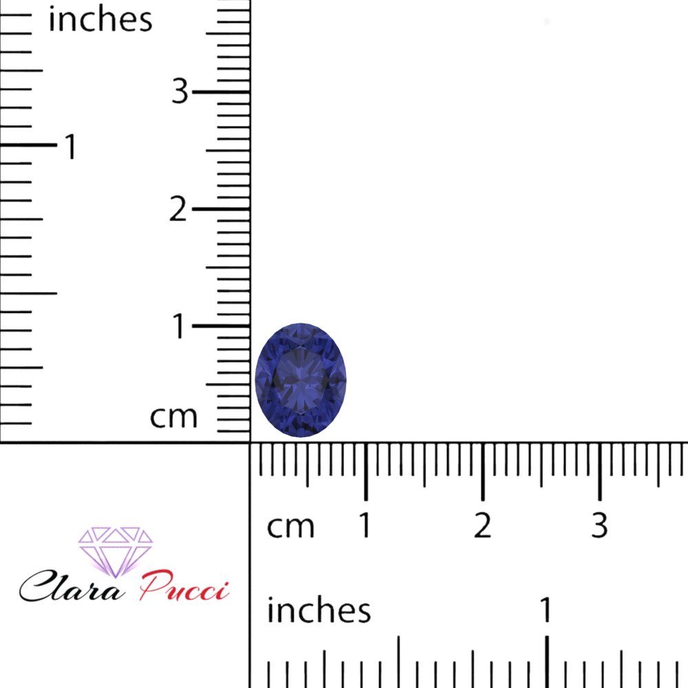 1 to 3 ct Oval Cut VVS1 Simulated Blue Tanzanite September Birthstone