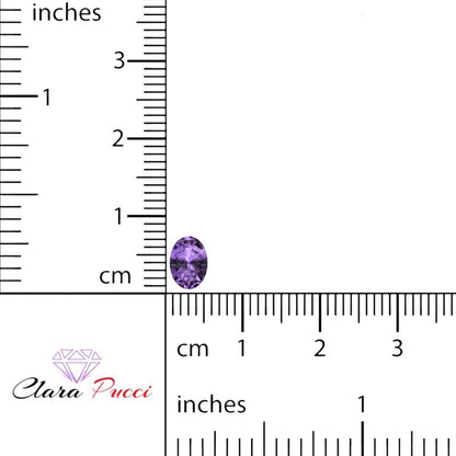 1 to 3 ct Oval Cut VVS1 Simulated Purple Alexandrite February Birthstone