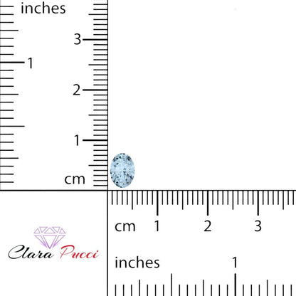 1 to 3 ct Oval Cut VVS1 Simulated Blue Aquamarine March Birthstone
