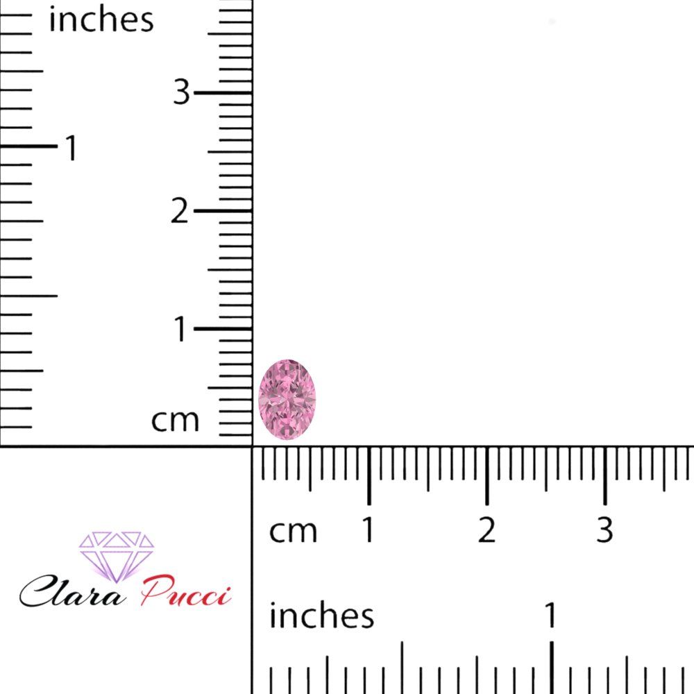 1 to 3 ct Oval Cut VVS1 Simulated Pink October Birthstone