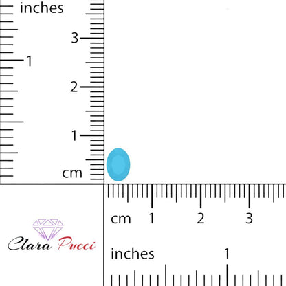 1 to 3 ct Oval Cut VVS1 Simulated Blue Turquoise December Birthstone