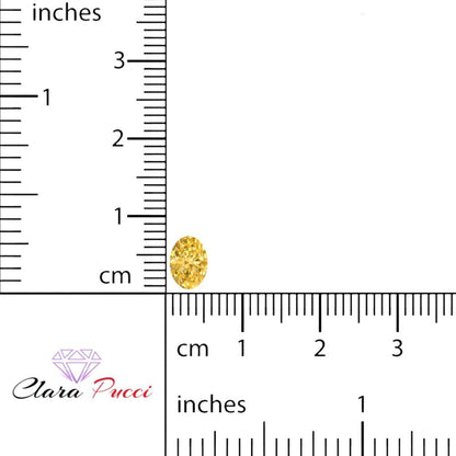 1 to 3 ct Oval Cut VVS1 Simulated Yellow November Birthstone