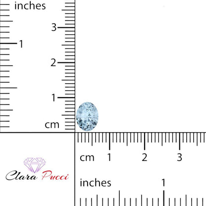1 to 3 ct Oval Cut VVS1 Simulated Blue Aquamarine March Birthstone