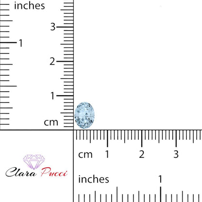 1 to 3 ct Oval Cut VVS1 Simulated Blue Aquamarine March Birthstone