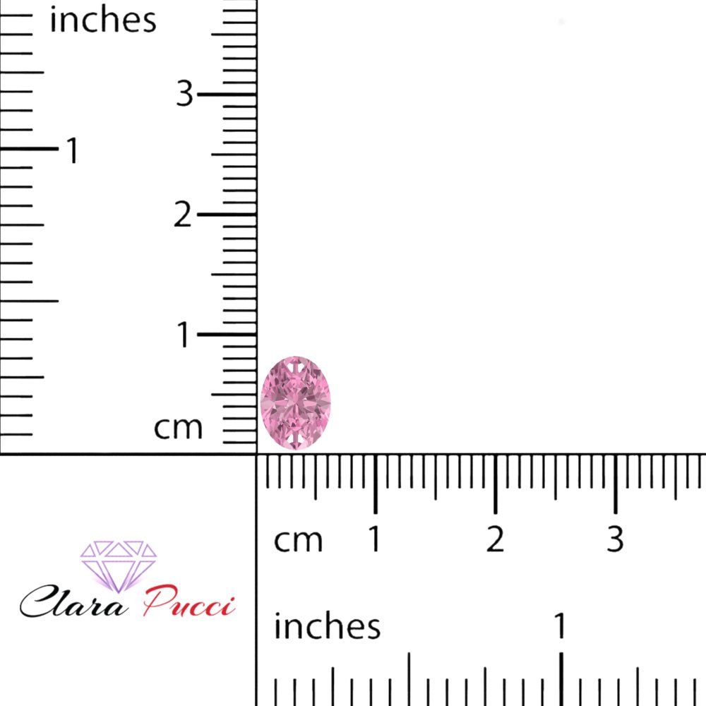 1 to 3 ct Oval Cut VVS1 Simulated Pink October Birthstone