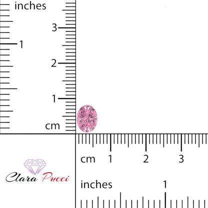 1 to 3 ct Oval Cut VVS1 Simulated Pink October Birthstone