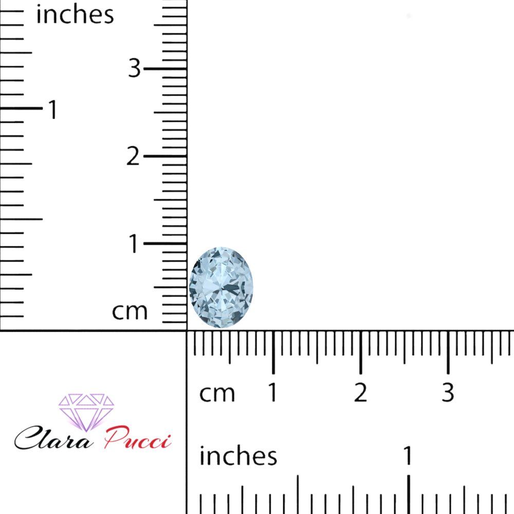1 to 3 ct Oval Cut VVS1 Simulated Blue Aquamarine March Birthstone