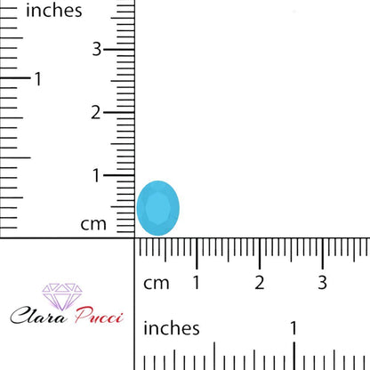 1 to 3 ct Oval Cut VVS1 Simulated Blue Turquoise December Birthstone