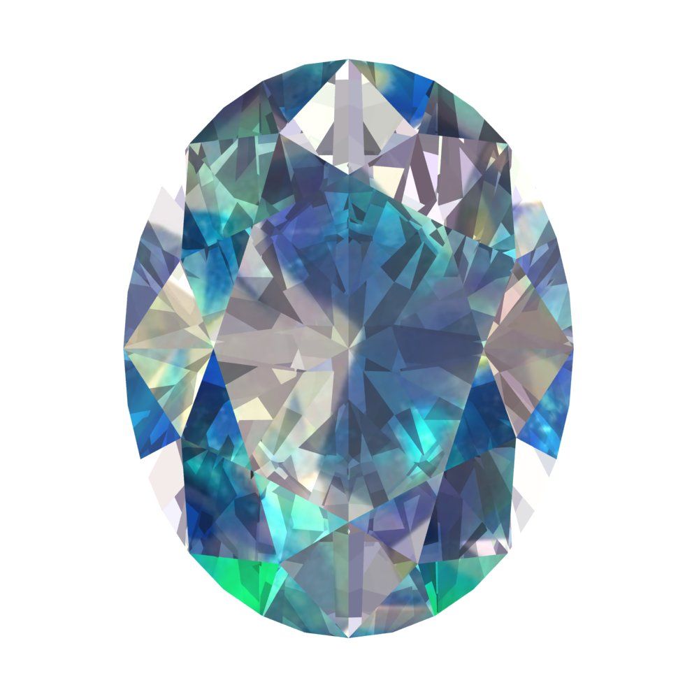 1 to 3 ct Oval Cut VVS1 Synthetic Blue moissanite September Birthstone