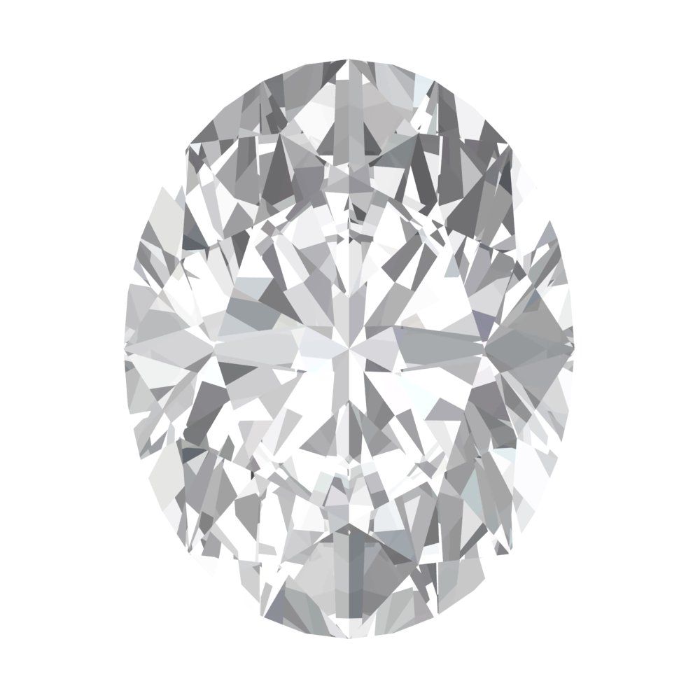 1 to 3 ct Oval Cut VVS1 Synthetic Clear Moissanite April Birthstone
