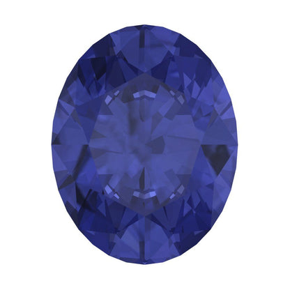 1 to 3 ct Oval Cut VVS1 Simulated Blue Tanzanite September Birthstone