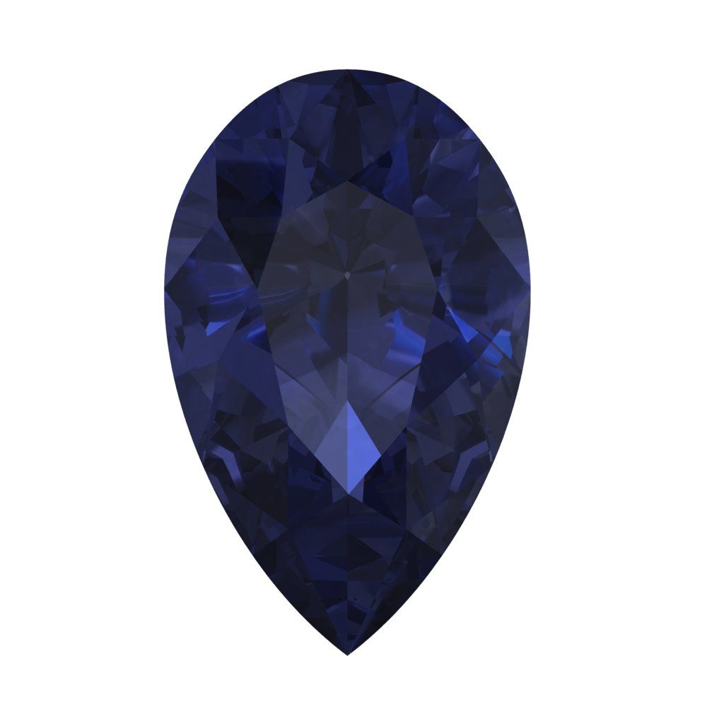 0.25 to 2.5 ct Pear Cut VVS1 Simulated Blue sapphire September Birthstone