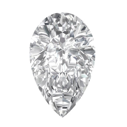0.25 to 2.5 ct Pear Cut VVS1 Synthetic Clear Moissanite April Birthstone