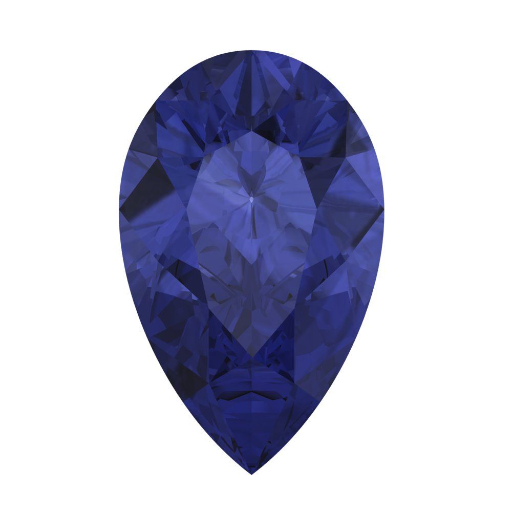 0.25 to 2.5 ct Pear Cut VVS1 Simulated Blue Tanzanite September Birthstone