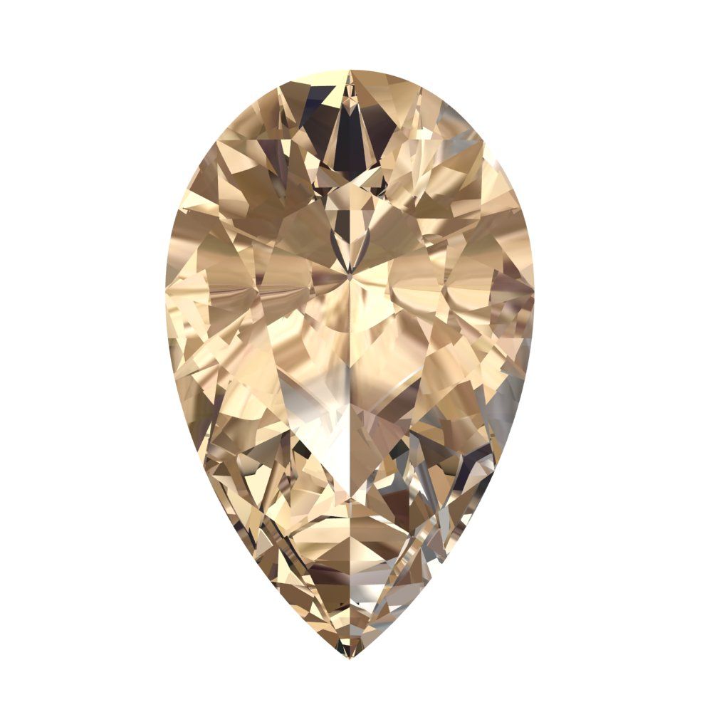 0.25 to 2.5 ct Pear Cut VVS1 Synthetic Yellow moissanite November Birthstone