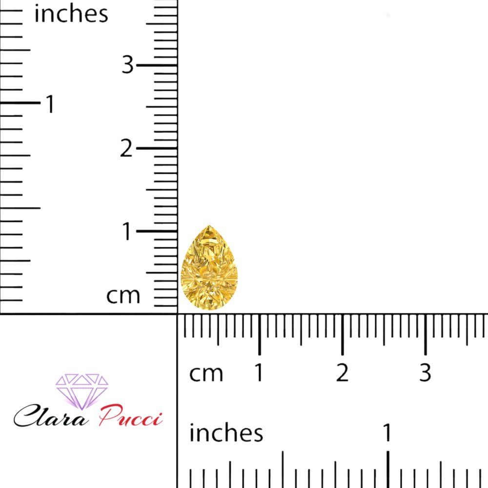 0.25 to 2.5 ct Pear Cut VVS1 Natural Yellow Citrine November Birthstone