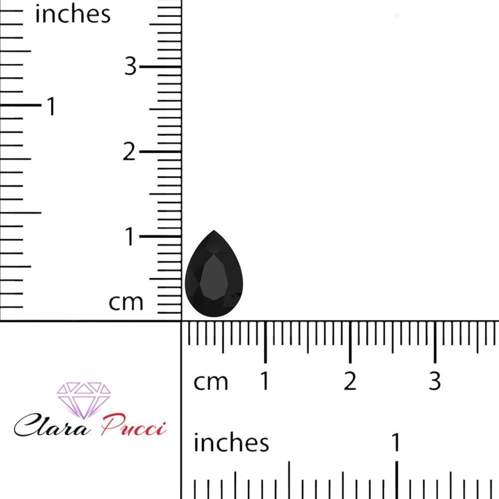 0.25 to 2.5 ct Pear Cut VVS1 Natural Black Onyx December Birthstone