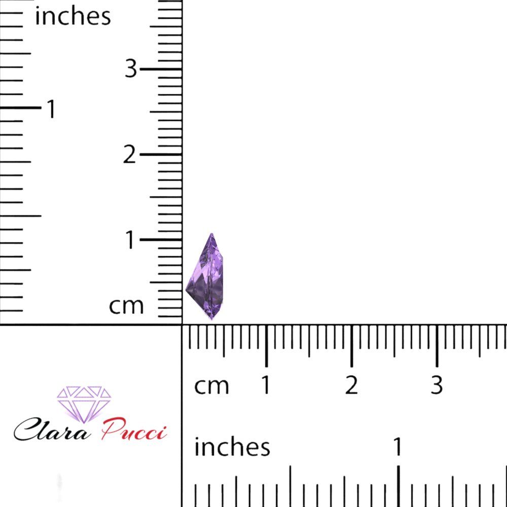 0.25 to 2.5 ct Pear Cut VVS1 Simulated Purple Alexandrite February Birthstone