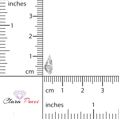 0.25 to 2.5 ct Pear Cut VVS1 Synthetic Clear Moissanite April Birthstone