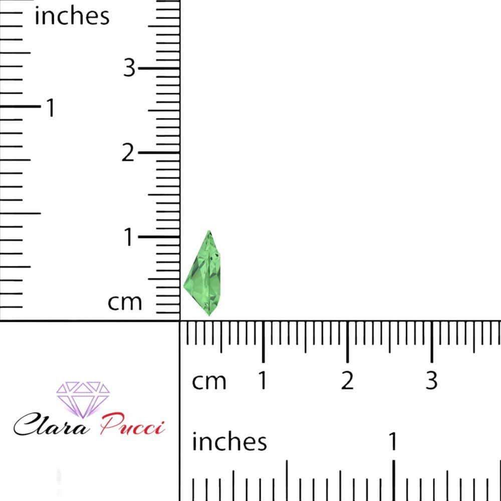 0.25 to 2.5 ct Pear Cut VVS1 Simulated Light Green August Birthstone