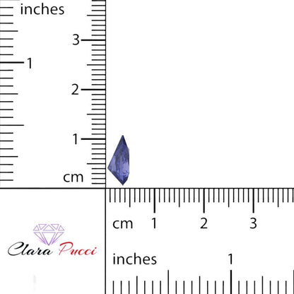 0.25 to 2.5 ct Pear Cut VVS1 Simulated Blue Tanzanite September Birthstone