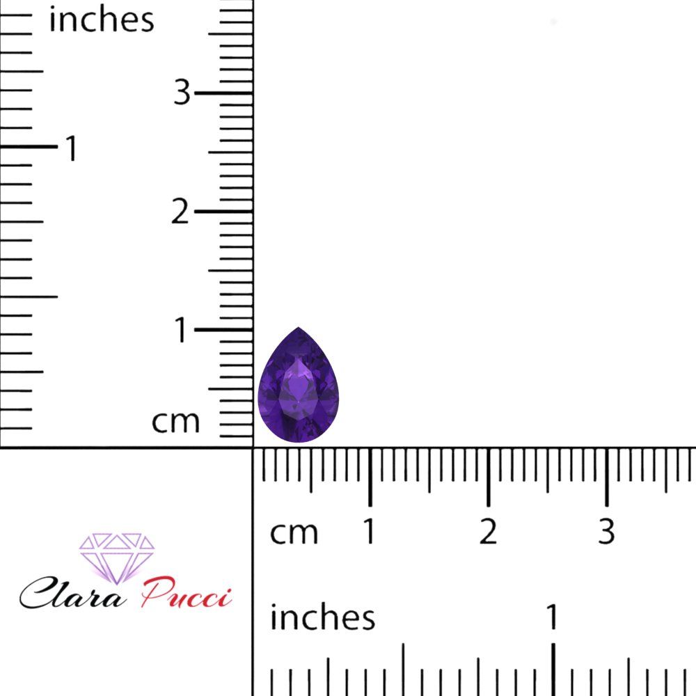 0.25 to 2.5 ct Pear Cut VVS1 Natural Purple Amethyst February Birthstone