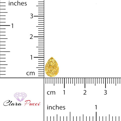 0.25 to 2.5 ct Pear Cut VVS1 Natural Yellow Citrine November Birthstone