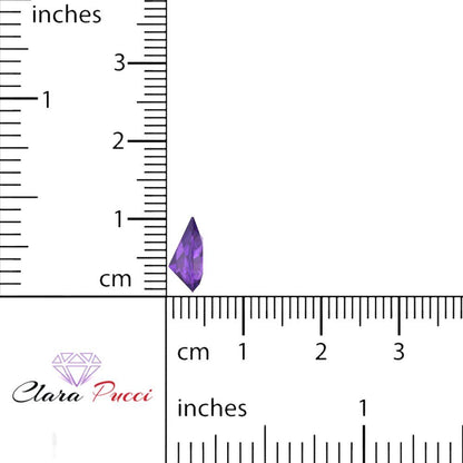 0.25 to 2.5 ct Pear Cut VVS1 Natural Purple Amethyst February Birthstone