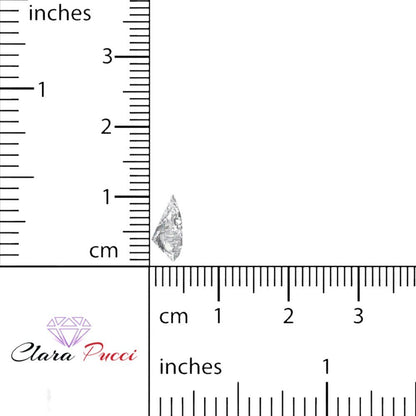 0.25 to 2.5 ct Pear Cut VVS1 Synthetic Clear Moissanite April Birthstone