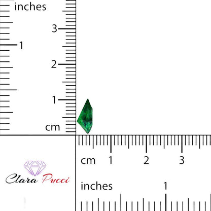 0.25 to 2.5 ct Pear Cut VVS1 Simulated Green Emerald May Birthstone