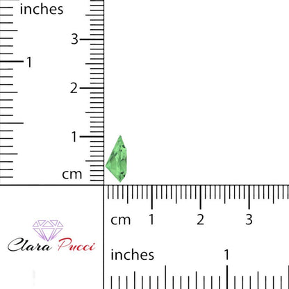 0.25 to 2.5 ct Pear Cut VVS1 Simulated Light Green August Birthstone