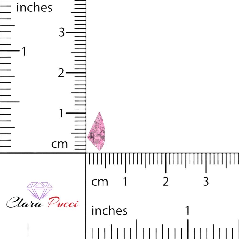 0.25 to 2.5 ct Pear Cut VVS1 Simulated Pink October Birthstone