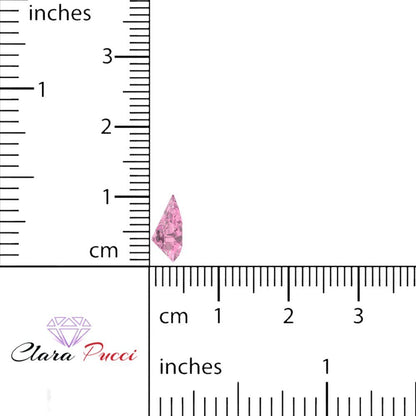 0.25 to 2.5 ct Pear Cut VVS1 Simulated Pink October Birthstone