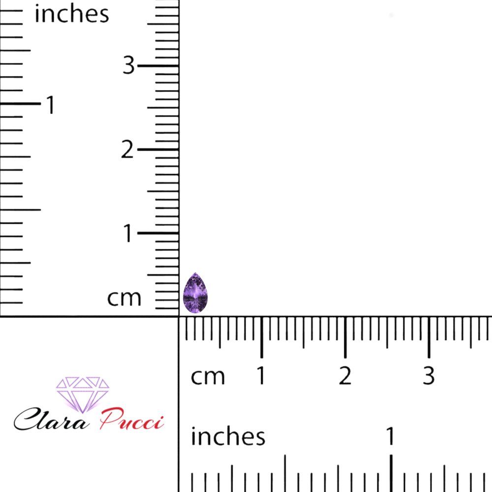 0.25 to 2.5 ct Pear Cut VVS1 Simulated Purple Alexandrite February Birthstone