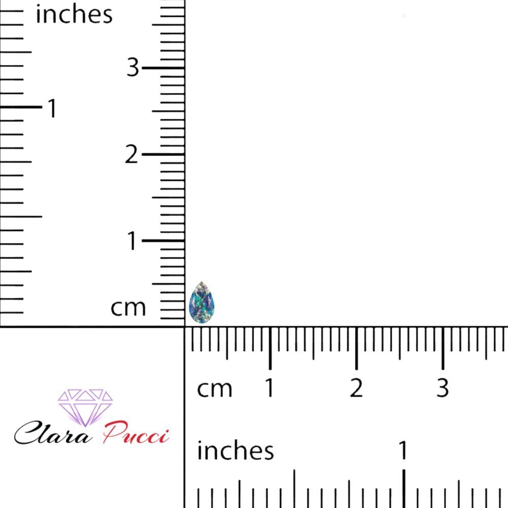 0.25 to 2.5 ct Pear Cut VVS1 Synthetic Blue moissanite September Birthstone