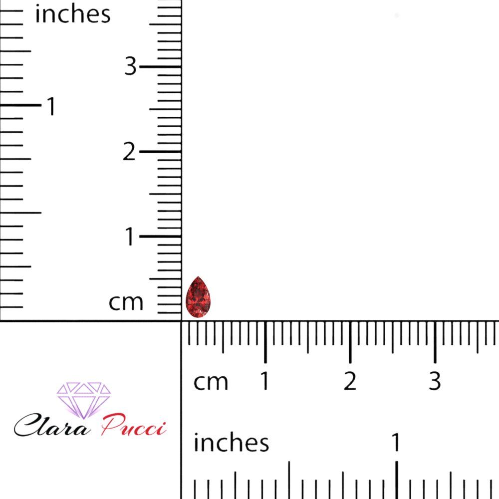 0.25 to 2.5 ct Pear Cut VVS1 Natural Red Garnet January Birthstone