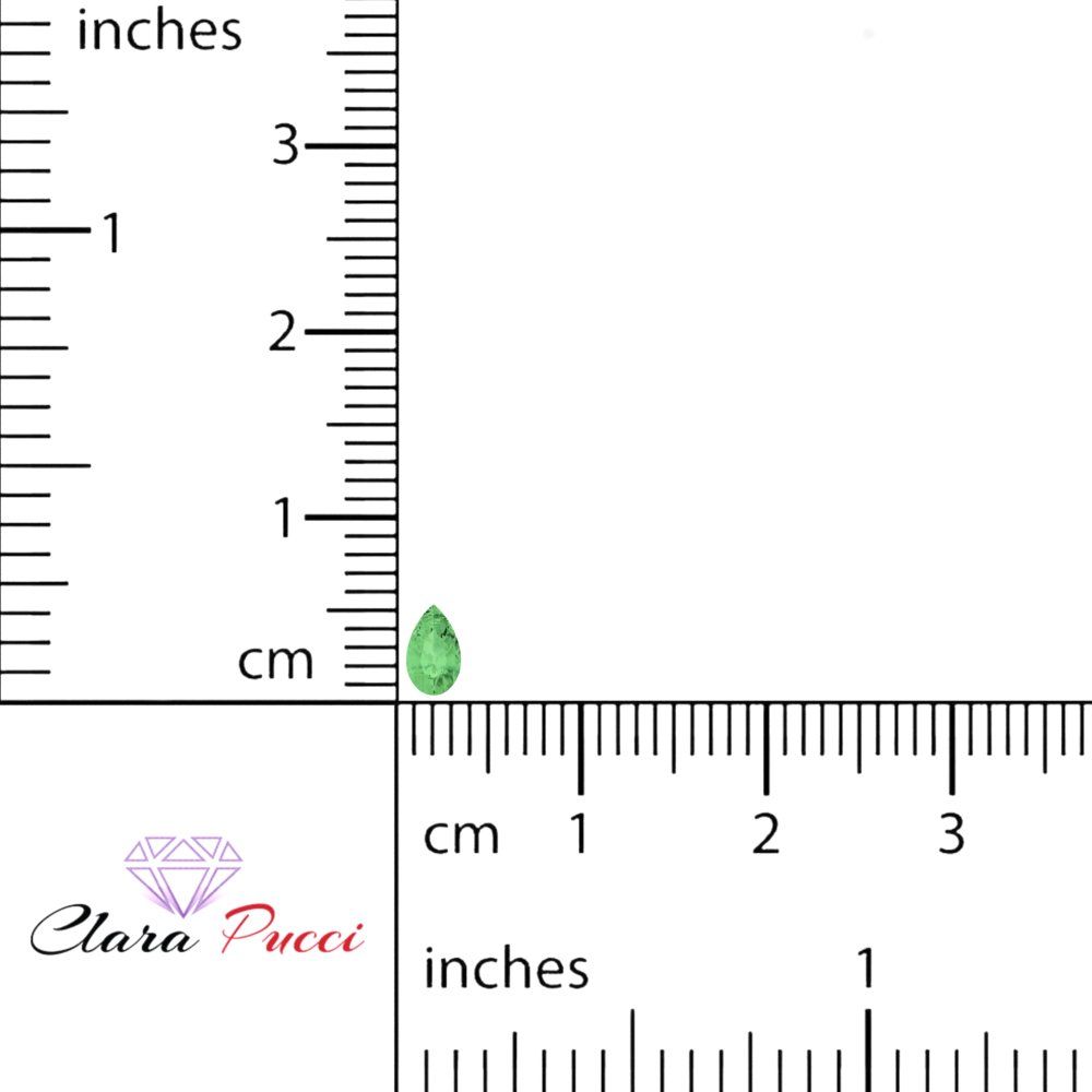 0.25 to 2.5 ct Pear Cut VVS1 Simulated Light Green August Birthstone